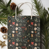 Winter Botanische Feestelijke Vrolijke Kerst Medium Cadeauzakje