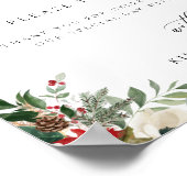 Winter Botanische Floral Wedding Favor Poster (Hoek)