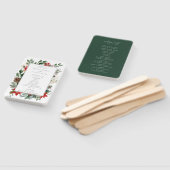 Winter Botanische Floral Wedding Handwaaier (Niet-gemonteerd)