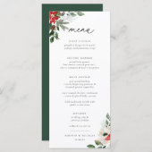 Winter Botanische Floral Wedding Menu (Voorkant / Achterkant)