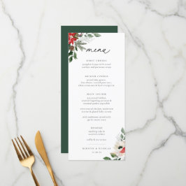 Winter Botanische Floral Wedding Menu