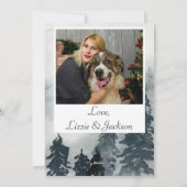 Winter Botanische Greenery kerstfoto Feestdagenkaart (Achterkant)