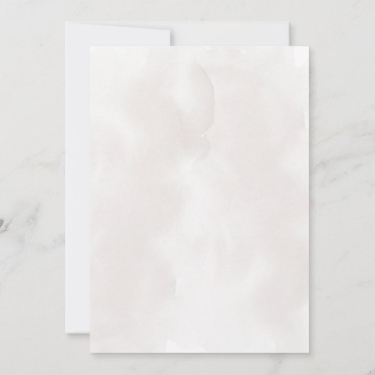 Winter Botanische Greenery White Floral Wedding Kaart (Achterkant)