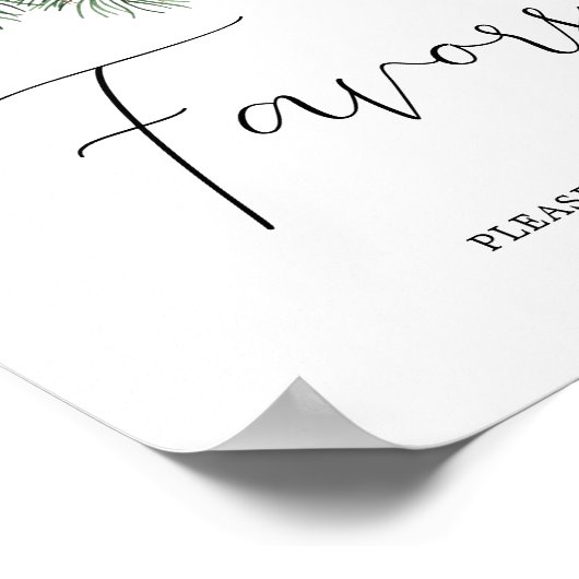 Winter Botanische Huwelijksgunsten Poster (Hoek)