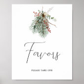 Winter Botanische Huwelijksgunsten Poster (Voorkant)