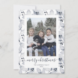 Winter Botanische Kaarten Foto's Vergroente kerstd