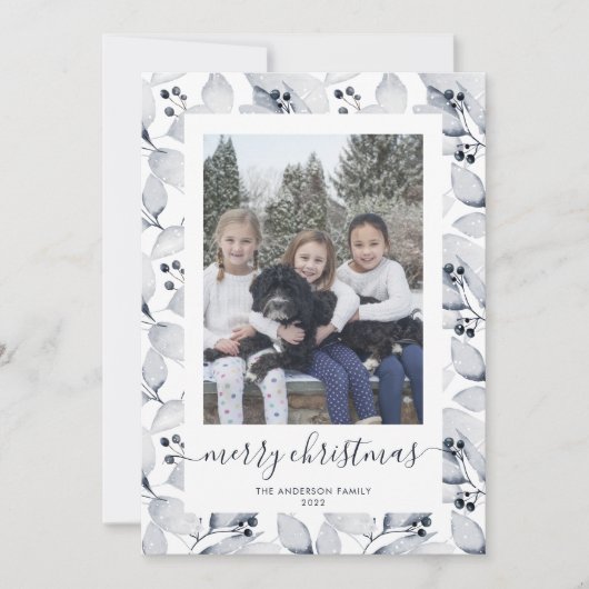 Winter Botanische Kaarten Foto's Vergroente kerstd (Voorkant)