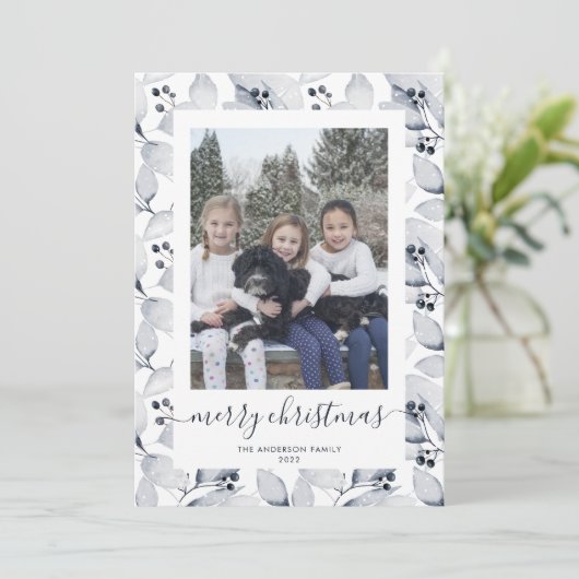 Winter Botanische Kaarten Foto's Vergroente kerstd (Staand voorkant)