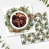 Winter Botanische kerst foto Feestdagenkaart