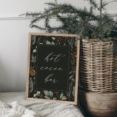 Winter Botanische Kerst Hot Cocoa Bar Teken Poster