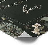 Winter Botanische Kerst Hot Cocoa Bar Teken Poster (Hoek)