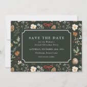 Winter Botanische Kerst Uitnodiging Save The Date (Voorkant)