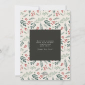 Winter Botanische kerstfoto's Nieuwjaar Feestdagenkaart (Achterkant)