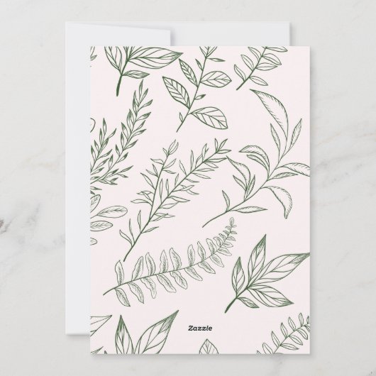 Winter Botanische Liefde en Vreugde Script Foto Feestdagenkaart (Achterkant)