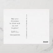 Winter Botanische Lijst Foto Folie Feestdagen Briefkaart (Achterkant)