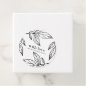 Winter Botanische met Liefde en Naam Vakantie Bedankjes Labels (In situ)