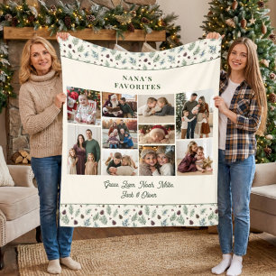 Winter Botanische Neutrale Nanas Favoriete Foto Fleece Deken