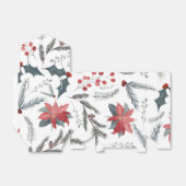 Winter Botanische Pine Berry Wreath Holiday Bedankdoosjes (Uitgevouwen)