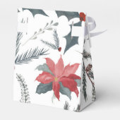 Winter Botanische Pine Berry Wreath Holiday Bedankdoosjes (Achterkant)