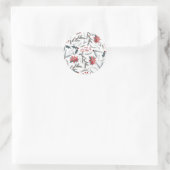 Winter Botanische Pine Berry Wreath Holiday Ronde Sticker (Tas)