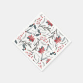 Winter Botanische Pine Berry Wreath Holiday Servet (Hoek)