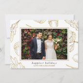 Winter Botanische Prettige feestdagen foto Feestdagenkaart (Voorkant)