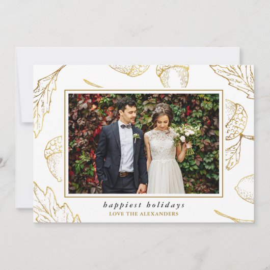 Winter Botanische Prettige feestdagen foto Feestdagenkaart (Voorkant)