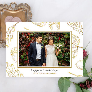 Winter Botanische Prettige feestdagen foto Feestdagenkaart