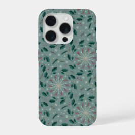 Winter botanische sneeuwvlok IPhone Hoesje 15 Pro Case