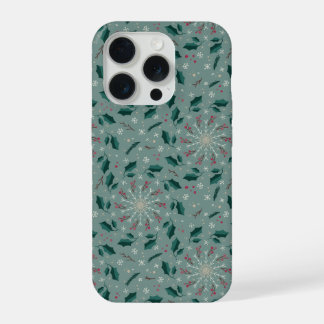 Winter botanische sneeuwvlok IPhone Hoesje 15 Pro Case