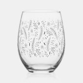 Winter Botanische Steeloze Wijn Glas (Links)