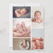 Winter Botanische stoffen Elegant kerstfoto Feestdagenkaart (Achterkant)