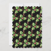 Winter Botanische stoffen en Snowflakes Foto Feestdagenkaart (Achterkant)