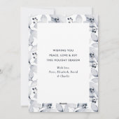 Winter Botanische stoffen Foto Believe kerstkaarte Feestdagenkaart (Achterkant)