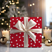 Winter Botanische Stripes Polka Dot Kerstmis Inpakpapier Vel