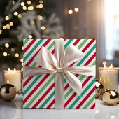 Winter Botanische Stripes Polka Dot Kerstmis Inpakpapier Vel