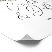 Winter Botanische Trouwkaarten & Geschenken Poster (Hoek)