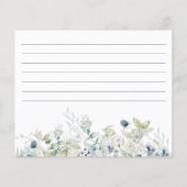 Winter Botanische Vrijgezellenfeest Recept Kaart (Achterkant)