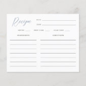 Winter Botanische Vrijgezellenfeest Recept Kaart (Voorkant)