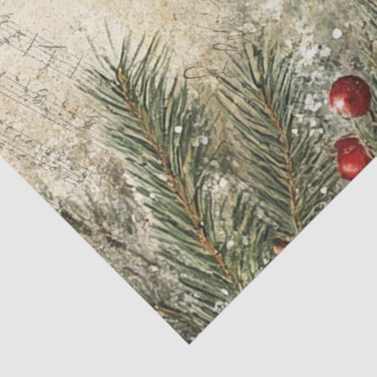  Winter Botanische w/Birds Decoupage Tissuepapier (Detail)