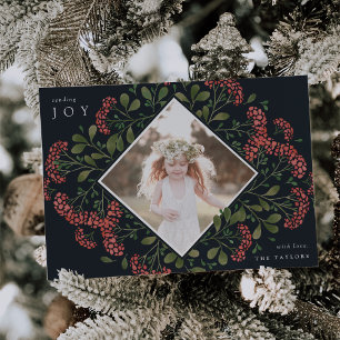 Winter Bouquet   Botanische foto Waterverf Feestdagenkaart