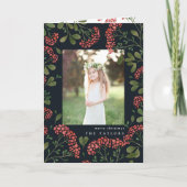 Winter Bouquet | Gevouwen feestdag Kaart (Voorkant)