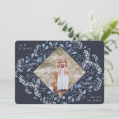 Winter Bouquet | Hanukkah-foto Feestdagenkaart (Staand voorkant)