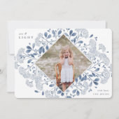 Winter Bouquet | Hanukkah-foto Feestdagenkaart (Voorkant)