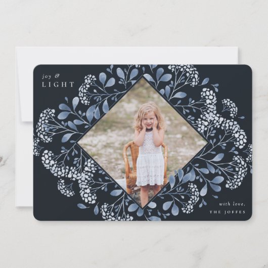 Winter Bouquet | Hanukkah-foto Feestdagenkaart (Voorkant)