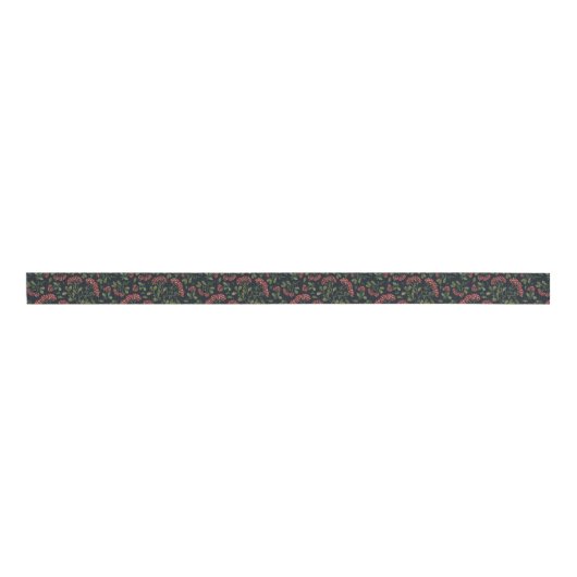 Winter Bouquet Pattern Grosgrain Lint (Voorkant)