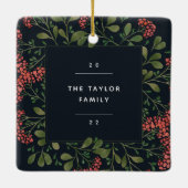 Winter Bouquet | Persoonlijke foto van Elegant Keramisch Ornament (Achterkant)