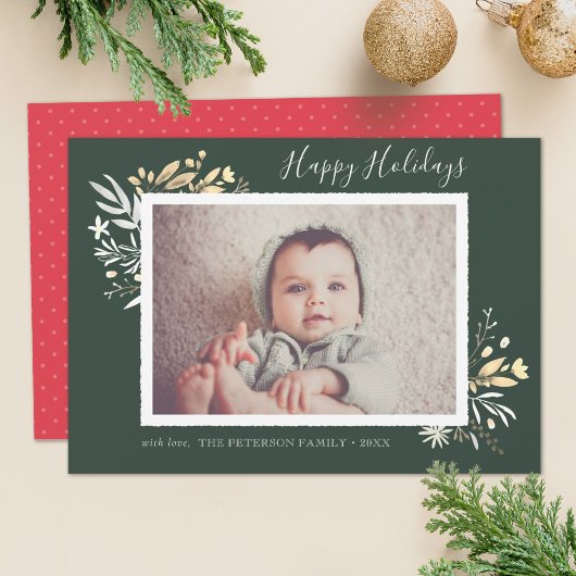 Winter Bouquet Prettige feestdagen Fotokaart Kaart