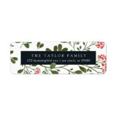 Winter Bouquet Return-adres Etiket (Voorkant)