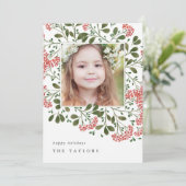 Winter Bouquet | Vakantieknopkaart Feestdagenkaart (Staand voorkant)